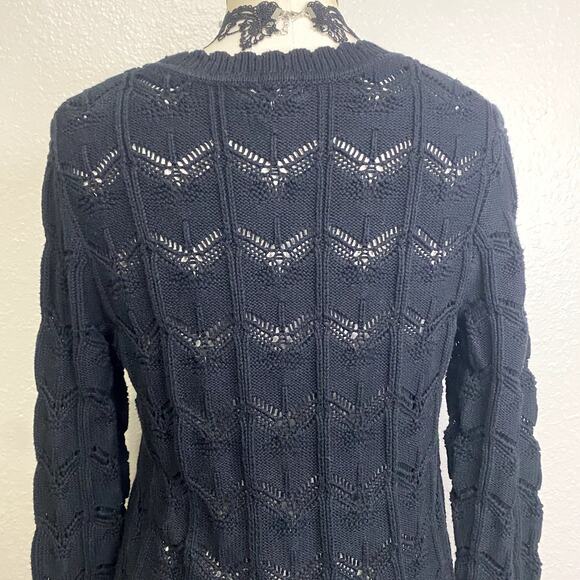 Y2K Gap Cute Chevron Knit Chunky Gothic Grunge Emo Cozy Long Sleeve Sweater - Picture 9 of 13